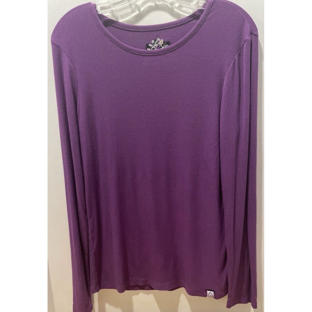 Vera Bradley Long Sleeved Ribbed Tshirt NWT Size M & S. See Measurements Runs Bi